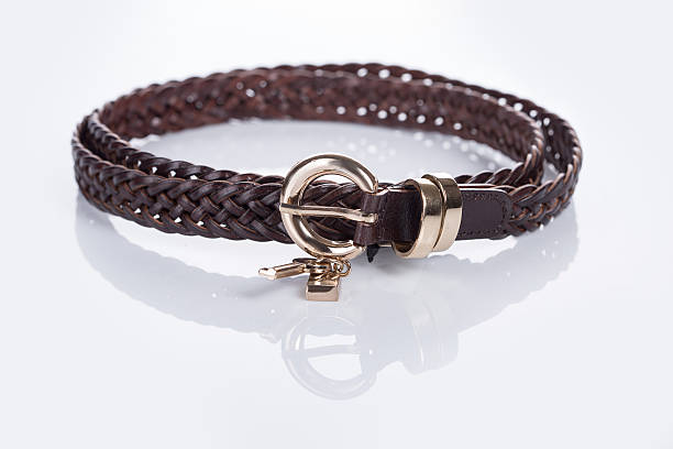 istock brown Women's belt with rhinestones 496165266