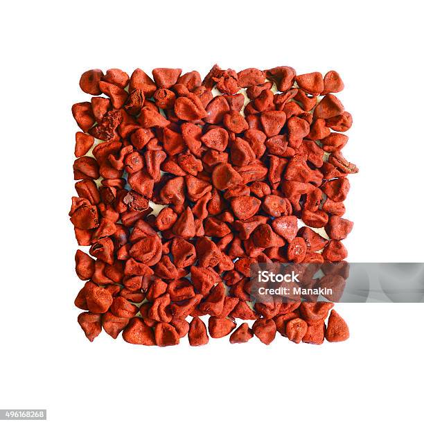 Annatto Semillas En Composición Cuadrada Foto de stock y más banco de imágenes de 2015 - 2015, Achiote, Alimento