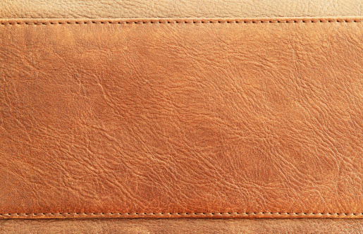 Brown leather texture and stitch