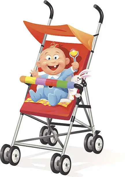 Vector illustration of Baby Stroller