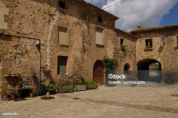 Pubol Dali Village Triangulo Deliniano Baix Emporda Girona Spain Stock Photo - Download Image Now
