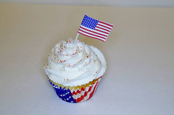 istock Cupcake with Flag - Fourth of July 496194717