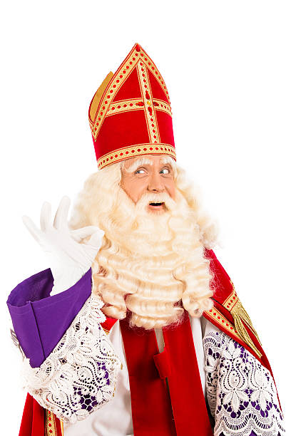 istock Sinterklaas okay sign on white background 496194783