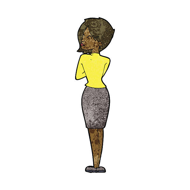 istock cartoon businesswoman ignoring 496197373