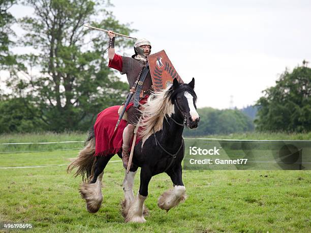 Cavalleria Soldato Romano Con Short Spear - Fotografie stock e altre immagini di Centurione - Centurione, Animale domestico, Antica Roma