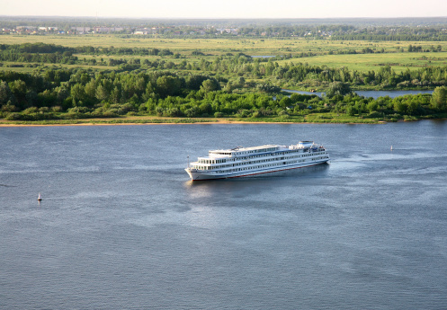 Evening cruise on the river Volga