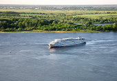 Evening cruise on the river Volga