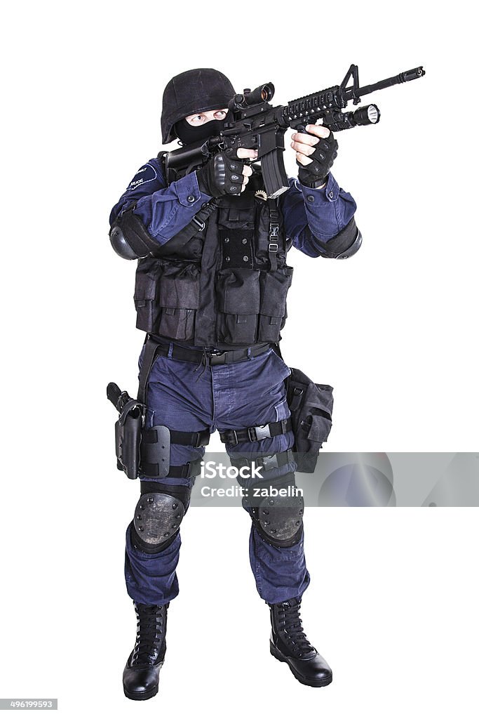 SWAT Oficial - Royalty-free Agressão Foto de stock