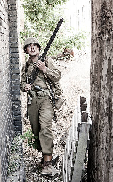 istock Soldier on Patrol WWII 496203316