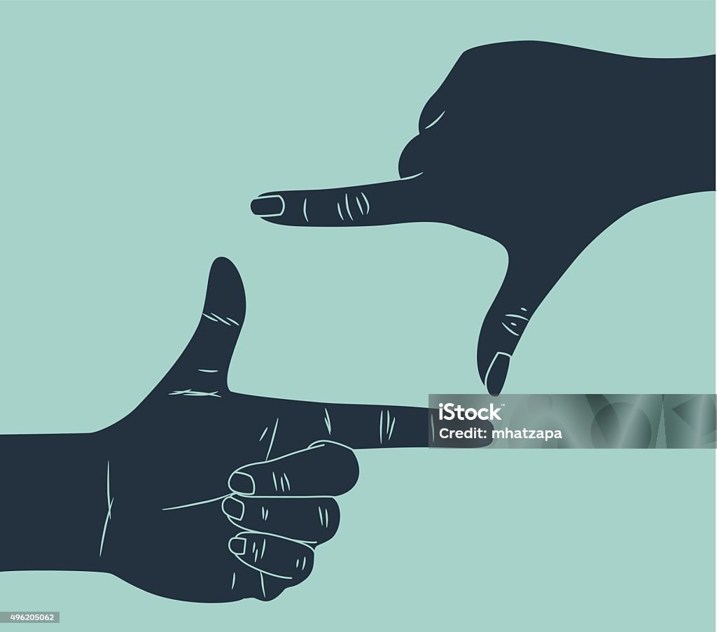 Finger Frame Hand Making Finger Frame Gesture Stock Illustration - Download Image ...