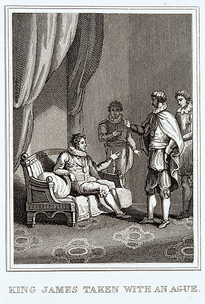 illustrations, cliparts, dessins animés et icônes de king james souffrance la malaria - james i