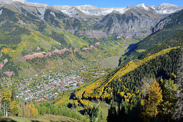 istock Telluride in the fall with yellow aspen and mountains 496208258