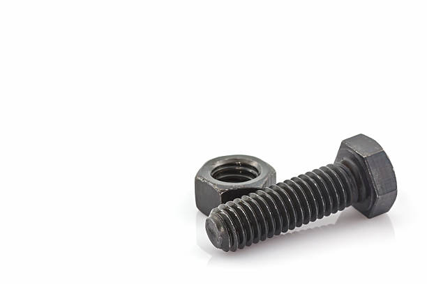 istock Closeup metal screw, bolt and nuts. 496213466