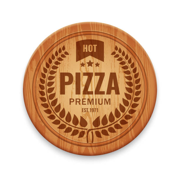 illustrations, cliparts, dessins animés et icônes de vecteur pizzeria label - old fashioned pizza label design element