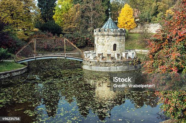 Turret In Bojnice Slovakia Autumn Park Seasonal Colorful Natu Stock Photo - Download Image Now