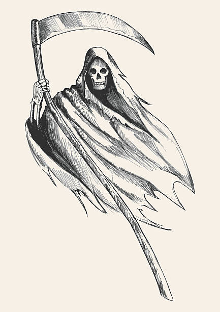 śmierć - morbid angel stock illustrations