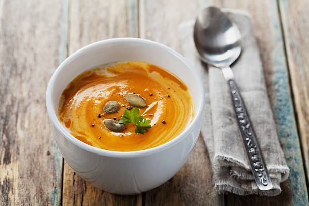 istock Dietary vegetable carrot soup 496237114