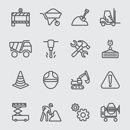 Construction line icon