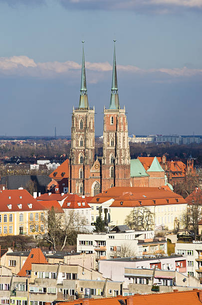 istock Wroclaws cityscape with churches on Tum Island, Poland 496238667