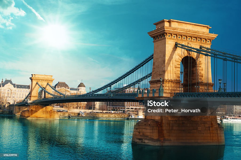 Ponte Chain - Foto de stock de Budapeste royalty-free