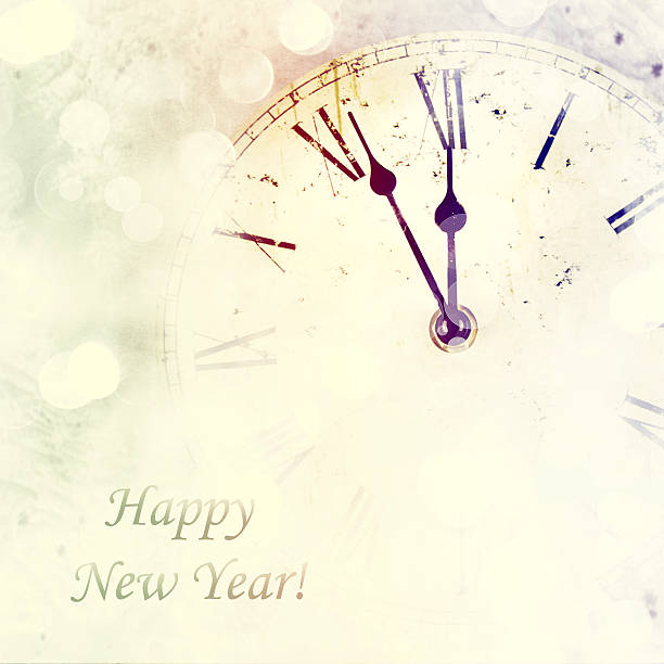 istock The clock at midnight. New Year background. 496239158