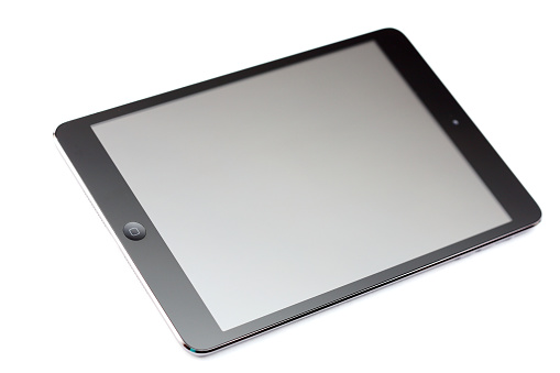 Placentia, CA, USA - June 3, 2014: iPad Mini isolated on white.  Current model.