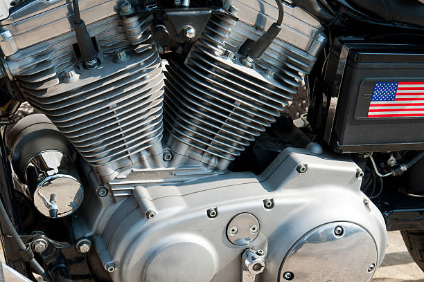 istock Motorcycle bike chrome engine and exhaust 496242811