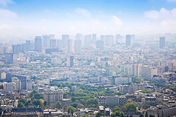 istock Panorama of city Paris 496242993