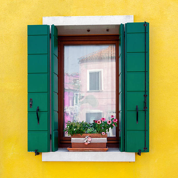 istock Residential house window in Burano 496254358