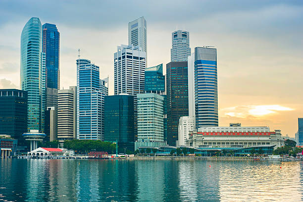 istock Singapore colorful skyline 496254660