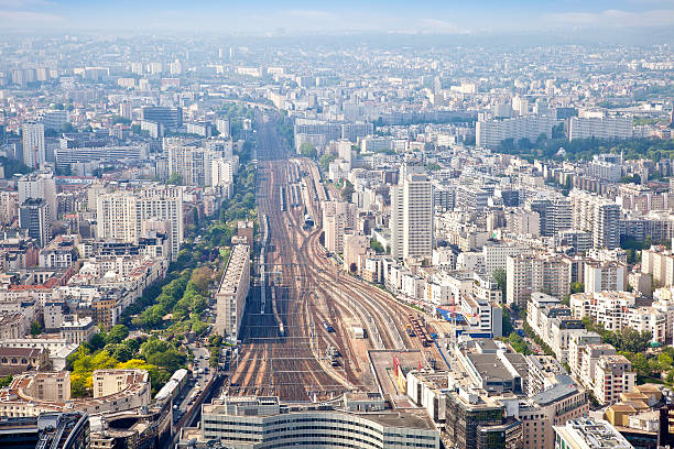 istock Panorama of city Paris 496260259