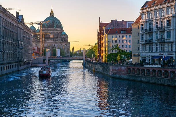 istock Berlin Nikolai Quarter, Spree River and Cathedral 496260377