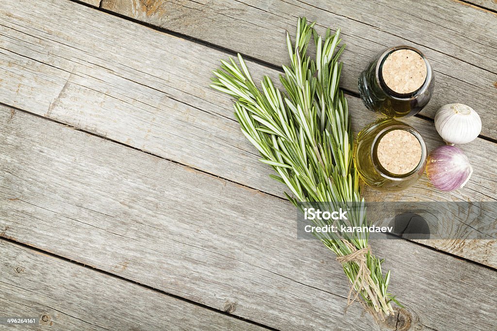 Hierbas, especias y condimento - Foto de stock de Aceite de oliva libre de derechos