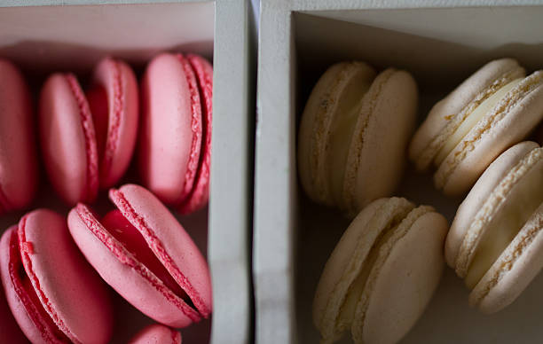 istock Wedding set of biscuits in pink and white 496265600