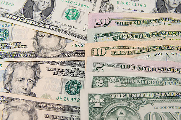 istock Set of dollar banknotes as background 496279886