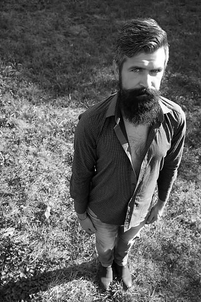 istock Top view of man with beard 496280058