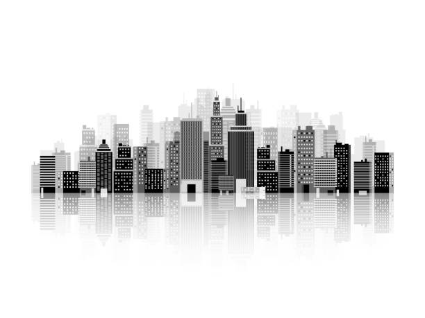 istock Vector illustration. Set of city silhouettes. Cityscape. Town skyline. Panorama 496280830