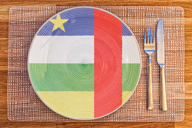 istock Dinner plate for the Central African Republic 496285686
