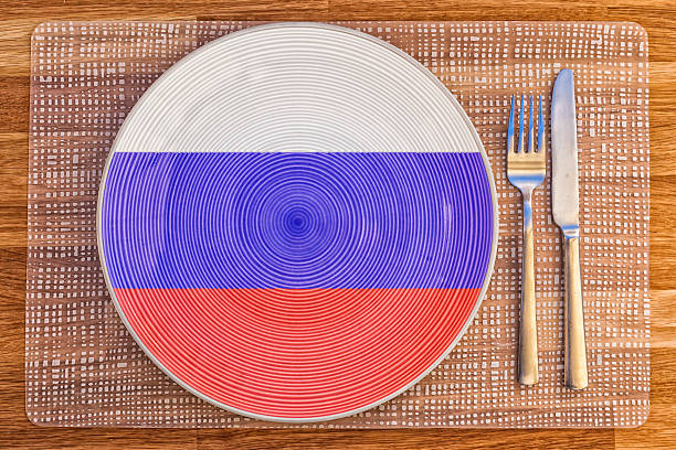 istock Dinner plate for The Russian Federation 496285716