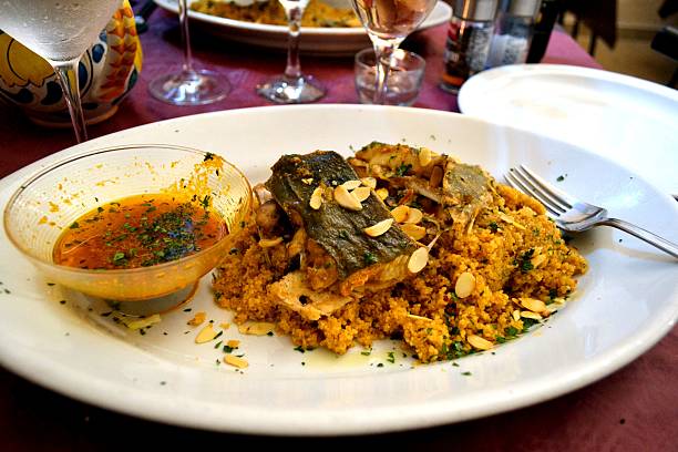 Food. Fish couscous