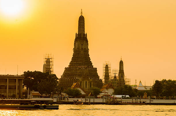 istock Wat Arun Temple in bangkok thailand. in sunset time 496286692