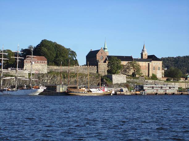istock Akershus Fortress and Sailing Ships, Oslo, Norway 496287208