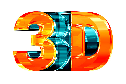 3D Glass Logo. 3D Model.