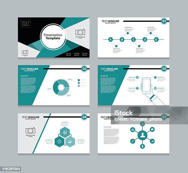 Abstract Vector Template Presentation Slides Background Design Stock Illustration - Download Image Now