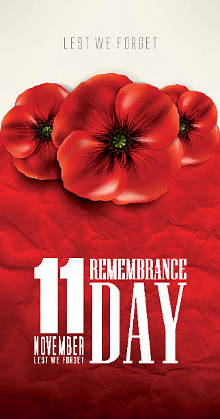 remebrance tag, veteran's day, anzac-tag - lest we forget stock-grafiken, -clipart, -cartoons und -symbole