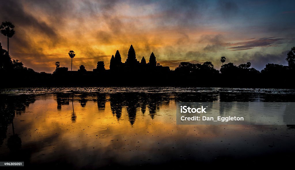 Angkor Wat, Siem Reap, Cambodia Angkor Wat taken during sunrise. Horizontal Stock Photo