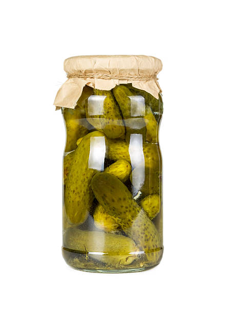 istock Pickled cucumbers in glass jar 496307937
