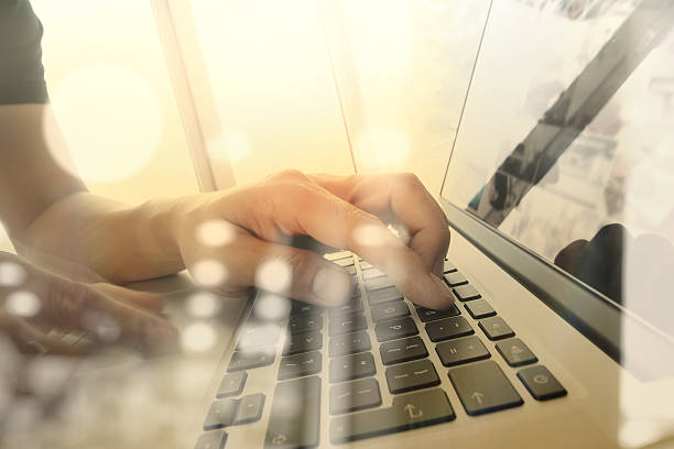istock Close up of business man hand working 496308358