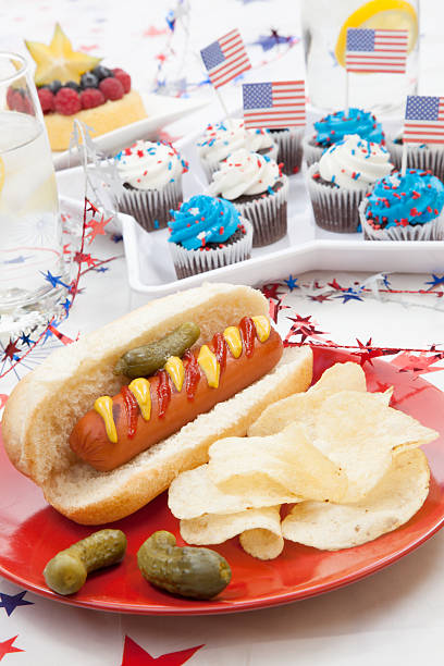istock 4th of July Party Table 496309107