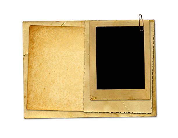 istock Old vintage paper with grunge frames for photos 496309481
